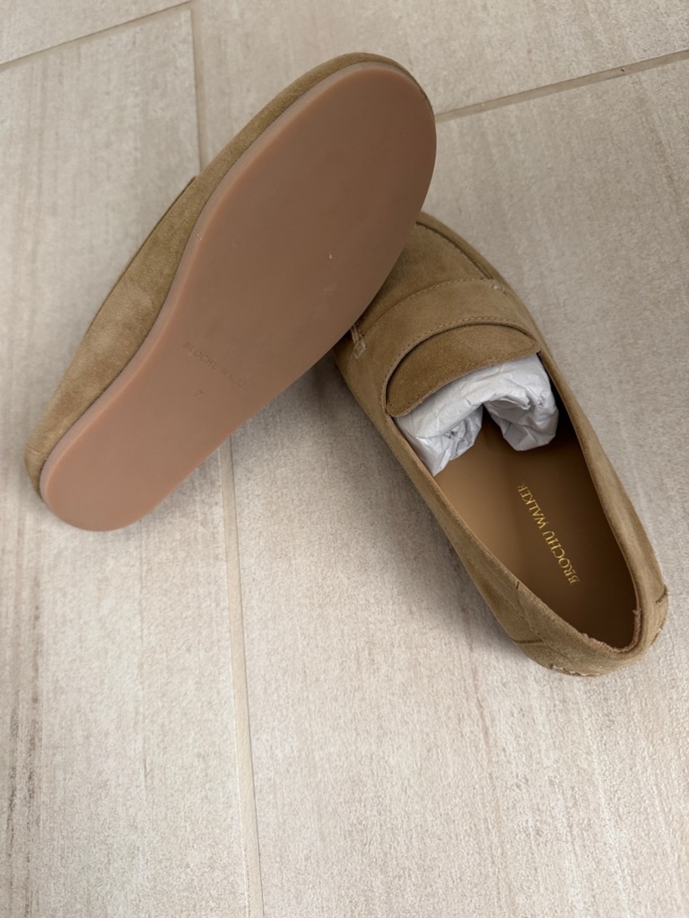 Brochu Walker Suede The Avalon Loafer in Antler - Picture 4 of 5